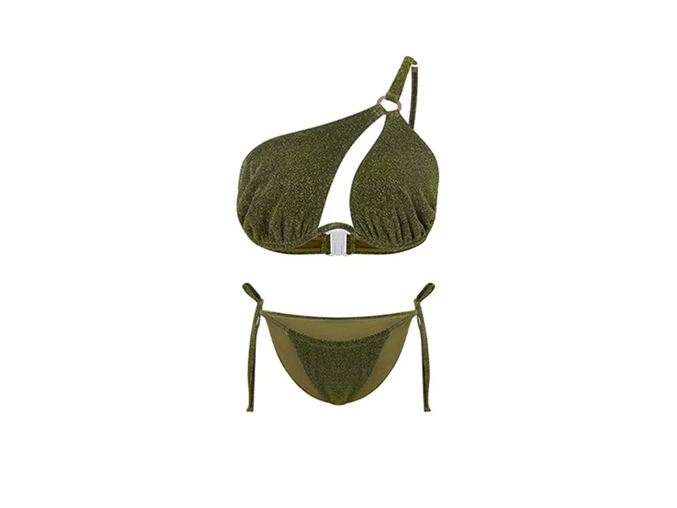 Set bikini a fascia verde