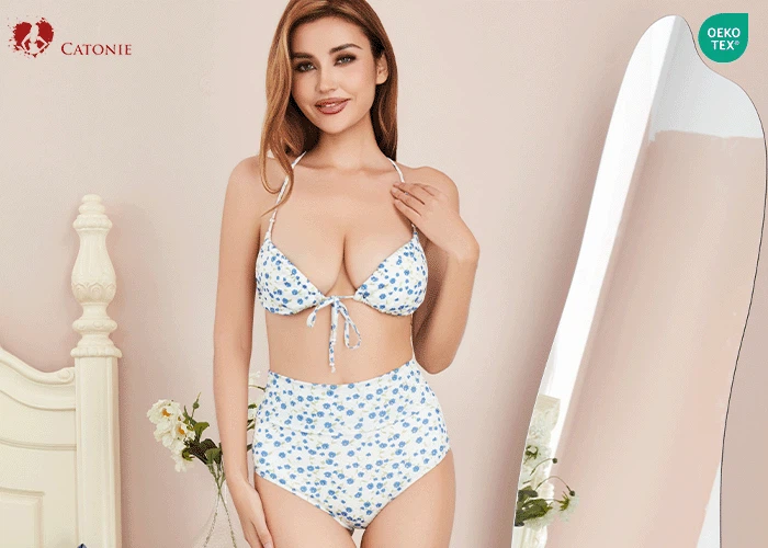 Blue Floral Bathing Suit Blue Floral Bathing Suit