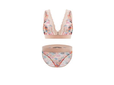 Set reggiseno stampato